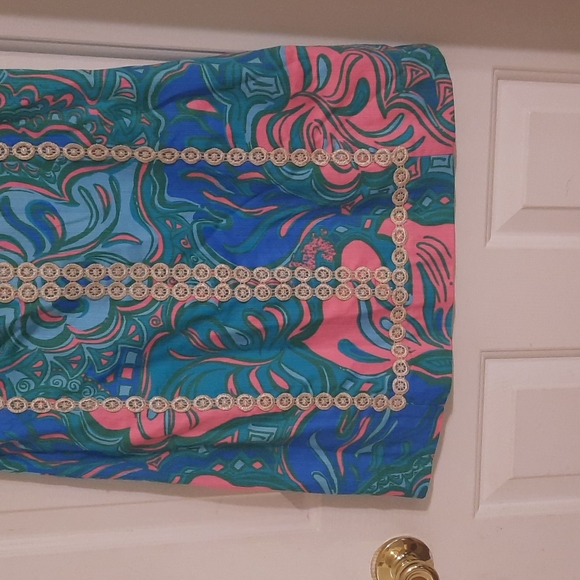 Lilly Pulitzer Spring dress Teal , blue , pink beautiful front detail mini sz 6 - Picture 3 of 7